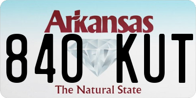 AR license plate 840KUT