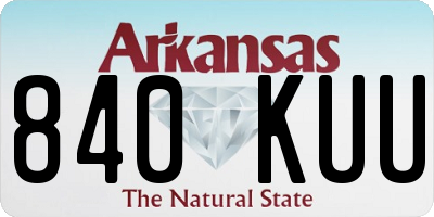 AR license plate 840KUU