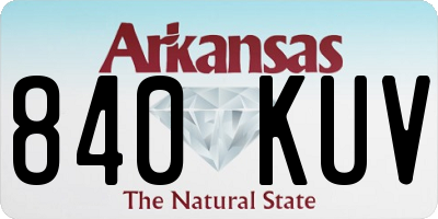 AR license plate 840KUV
