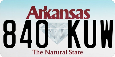 AR license plate 840KUW