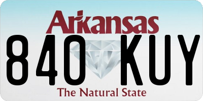 AR license plate 840KUY