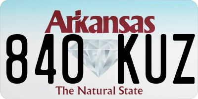 AR license plate 840KUZ