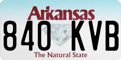 AR license plate 840KVB