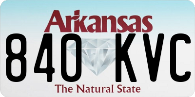 AR license plate 840KVC