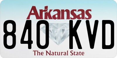 AR license plate 840KVD