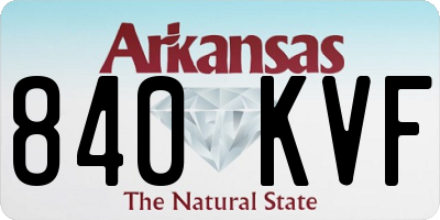 AR license plate 840KVF