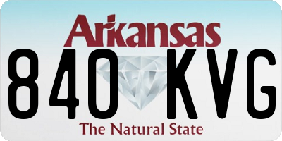 AR license plate 840KVG