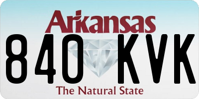 AR license plate 840KVK