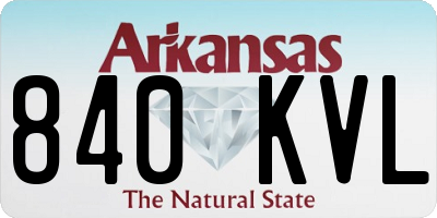 AR license plate 840KVL