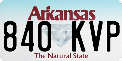 AR license plate 840KVP