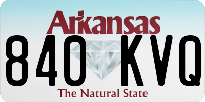 AR license plate 840KVQ
