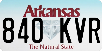 AR license plate 840KVR