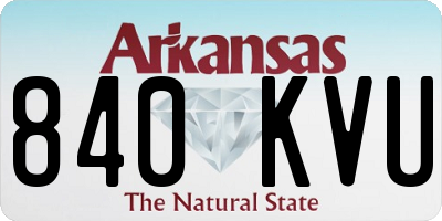 AR license plate 840KVU