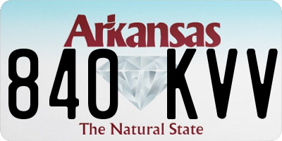 AR license plate 840KVV