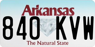 AR license plate 840KVW