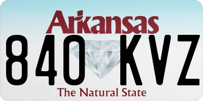 AR license plate 840KVZ