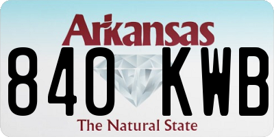AR license plate 840KWB
