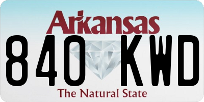 AR license plate 840KWD