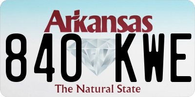 AR license plate 840KWE