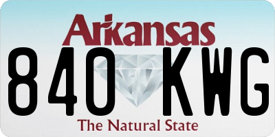 AR license plate 840KWG