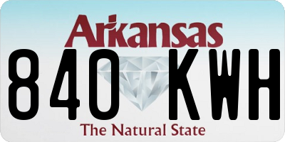 AR license plate 840KWH