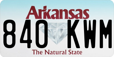 AR license plate 840KWM
