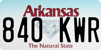 AR license plate 840KWR