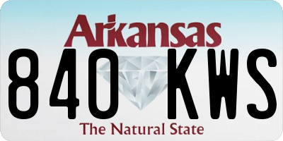 AR license plate 840KWS
