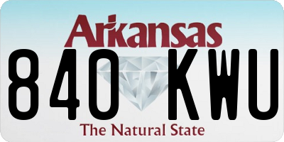 AR license plate 840KWU
