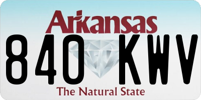 AR license plate 840KWV