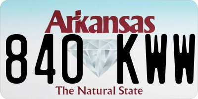 AR license plate 840KWW