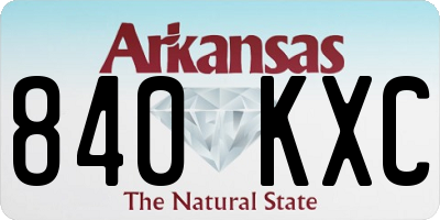 AR license plate 840KXC