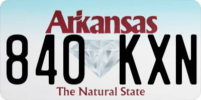AR license plate 840KXN
