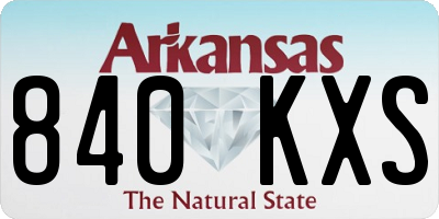 AR license plate 840KXS