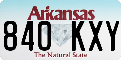 AR license plate 840KXY