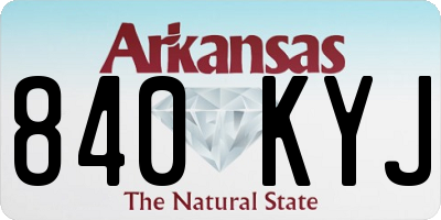 AR license plate 840KYJ