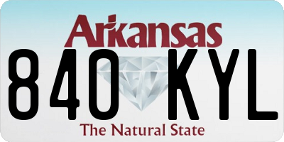 AR license plate 840KYL