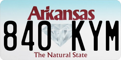 AR license plate 840KYM