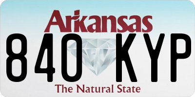 AR license plate 840KYP