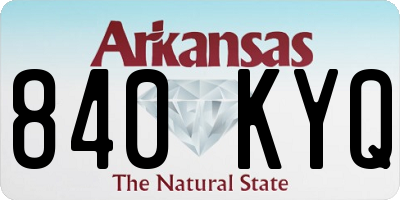AR license plate 840KYQ