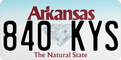 AR license plate 840KYS