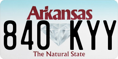 AR license plate 840KYY