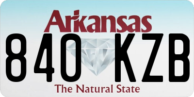 AR license plate 840KZB