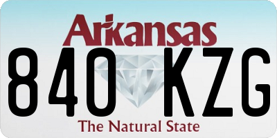 AR license plate 840KZG