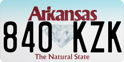 AR license plate 840KZK