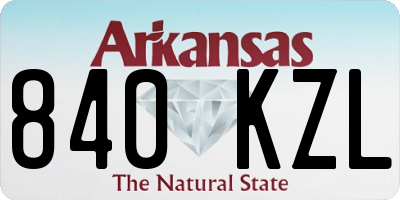 AR license plate 840KZL
