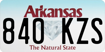 AR license plate 840KZS