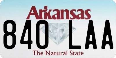 AR license plate 840LAA