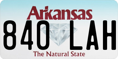 AR license plate 840LAH