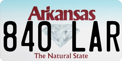 AR license plate 840LAR